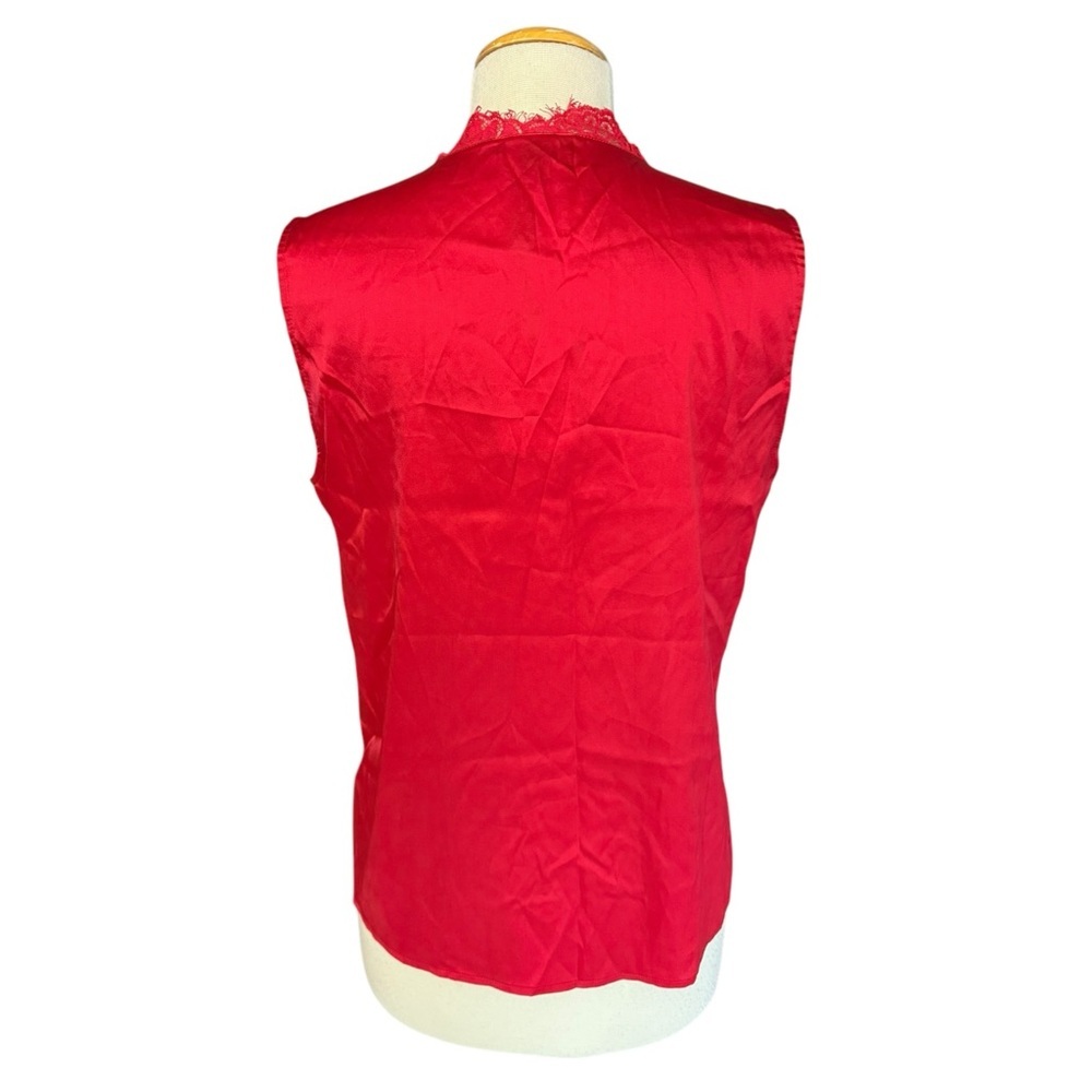 NWT GENERATION LOVE CALLIE LACE COMBO TANK SLEEVELESS RED SZ L - Picture 9 of 10